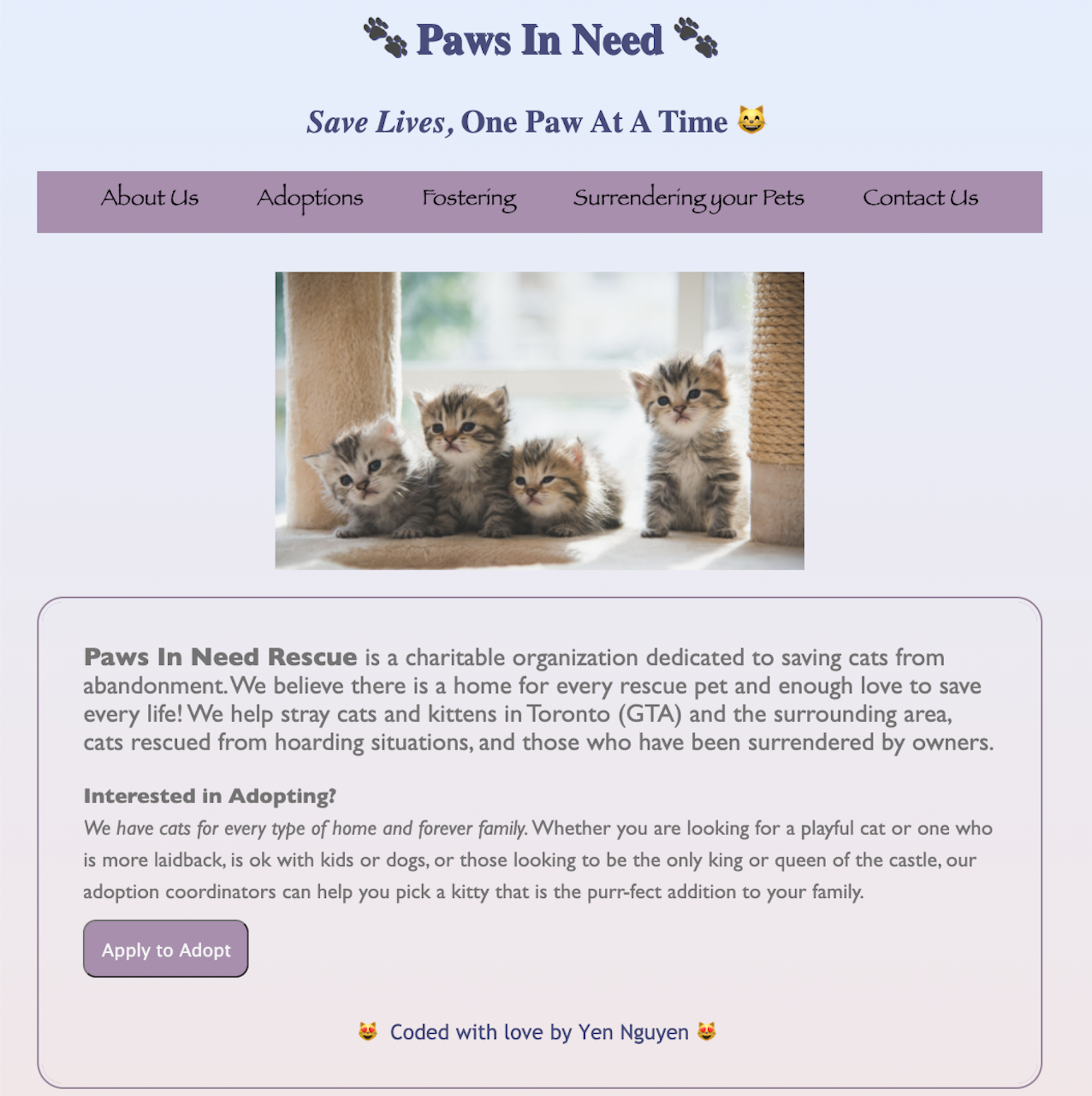 Paws In Need Project